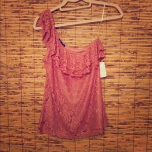 Lace One Shoulder top