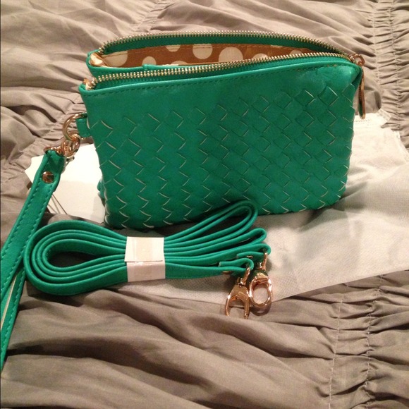 ❌SOLD❌Teal Green Leather Wristlet or Purse - Picture 4 of 4