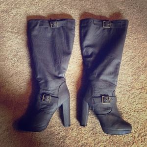 Torrid faux leather knee-high wide calf boots