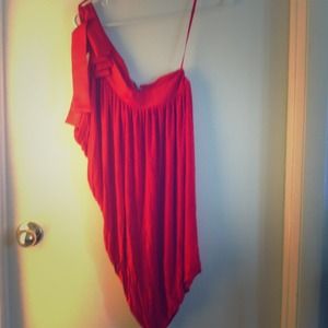 NWT. One shoulder red top