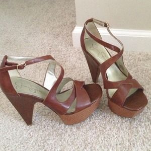 Jessica Simpson platform sandals.
