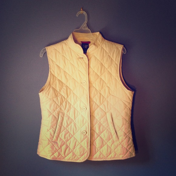 Ivory quilted vest
