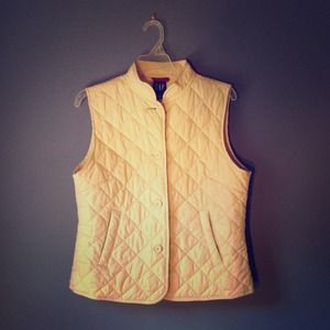 Ivory quilted vest