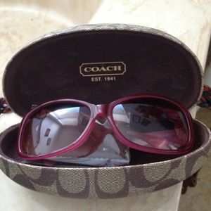 Burgundy Coach sunglasses