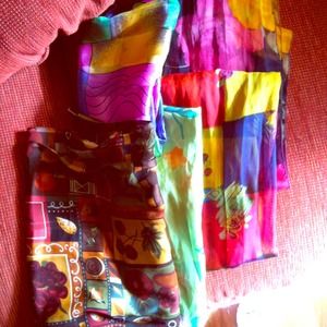Bundled scarves.  5 Light weight scarves.