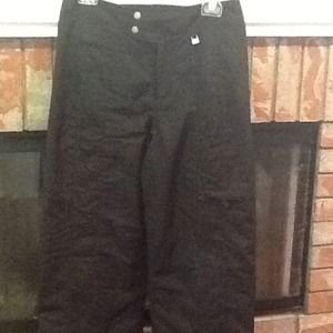 Black snow pants.