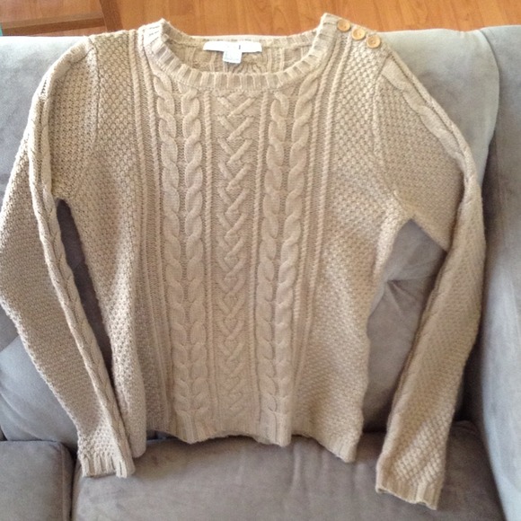 Brown cable knit Forever 21 sweater, size S.
