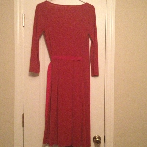 Sexy Red Wrap Dress - Picture 2 of 3