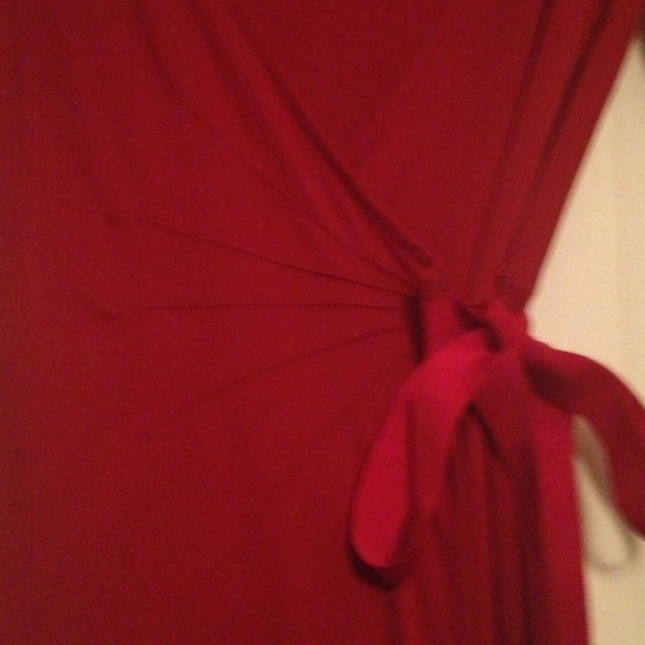 Sexy Red Wrap Dress - Picture 3 of 3