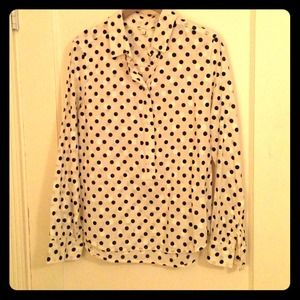 J Crew Polka Dot Top