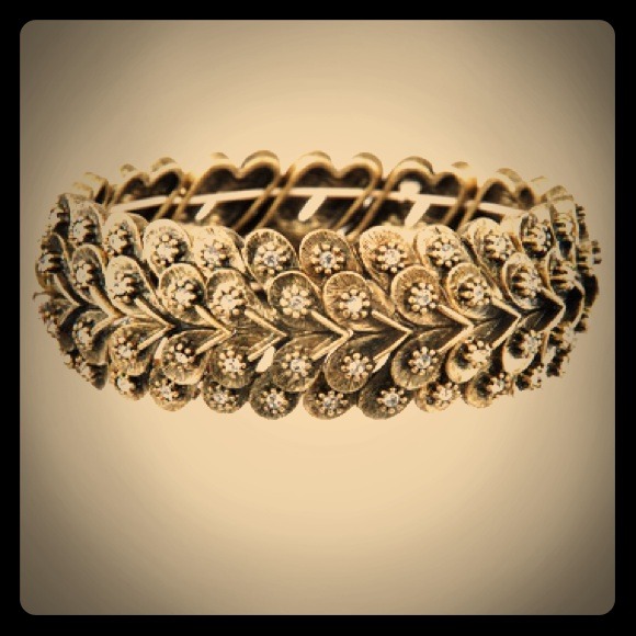 Modern deco stretch bracelet