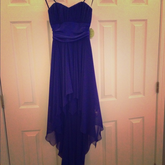 Hi-lo royal blue prom dress!