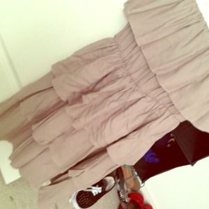 Cute layered strapless dress !