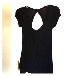 Black open back Tshirt