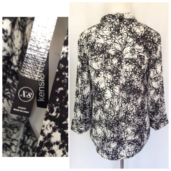 KENSIE self-tie neckline blouse - Picture 3 of 4