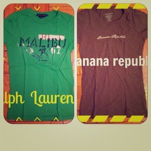 MALIBU tee and Banana Republic tee