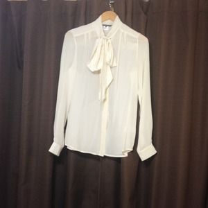 Pippa silk bow tie blouse