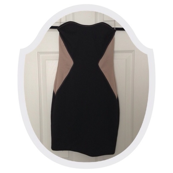 Black and Tan bodycon dress