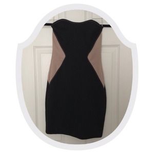 Black and Tan bodycon dress