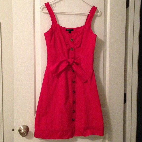Banana Republic tomato red dress