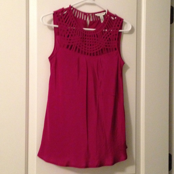 Banana Republic silk raspberry top