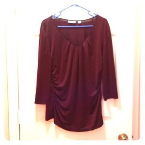 Satin like long sleeve top