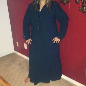 Black skirt and jacket set