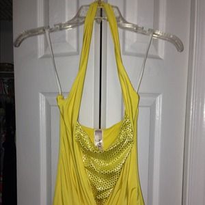 Yellow halter top