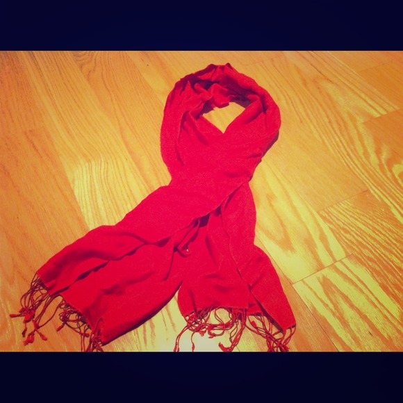 Red Cashmere & Silk Scarf *Great for the Holidays*