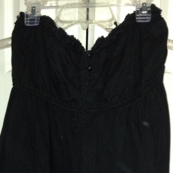 Black tube top shirt dress
