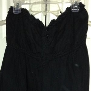 Black tube top shirt dress