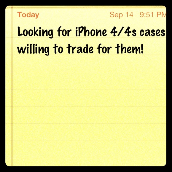 Looking for iphone 4/4s cases for trade!