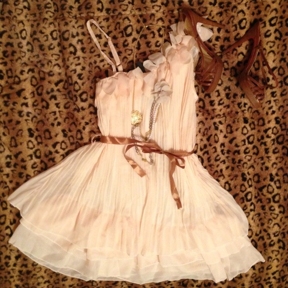 NWT FIRM light peach mini dress - Picture 2 of 4