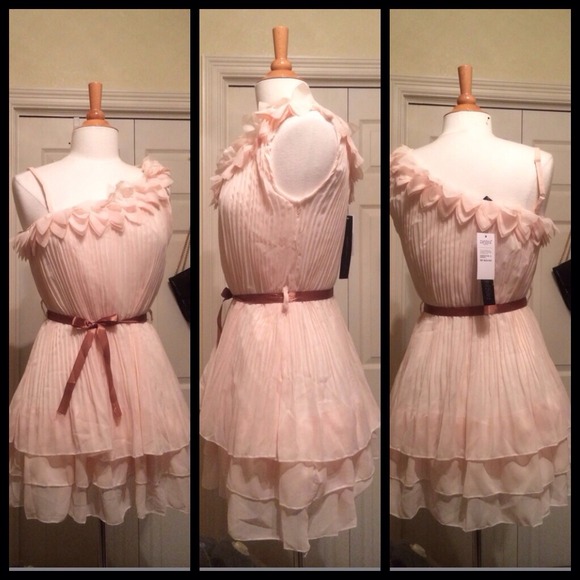 NWT FIRM light peach mini dress - Picture 4 of 4