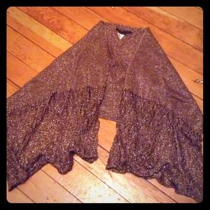 Brown and gold BCBG wrap