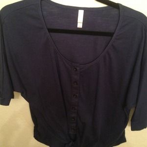 Tie front casual blouse