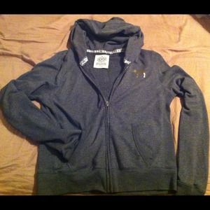 Fall fashion! VS PINK gray zip hoodie
