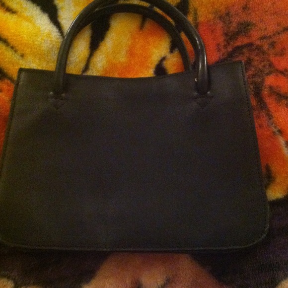 Black leather purse