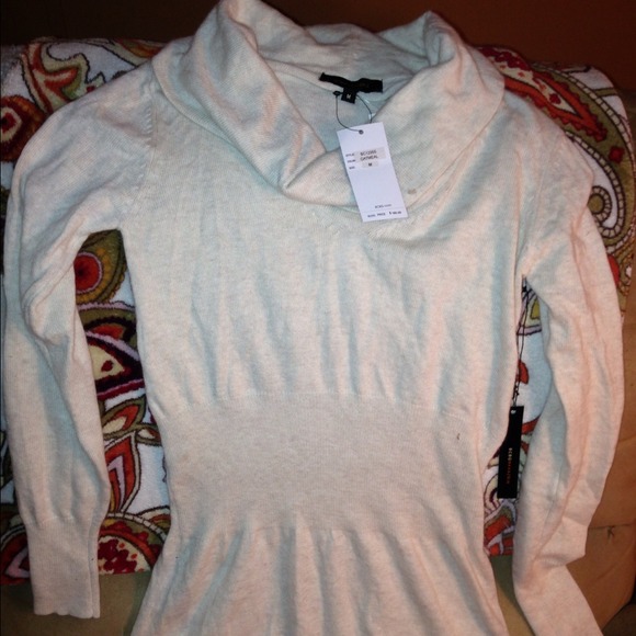 BCBG Oatmeal Colored Angora Sweater