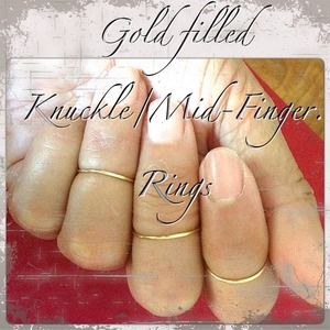 Assorted set 3 Gold Mid-Finger Knuckle Ring