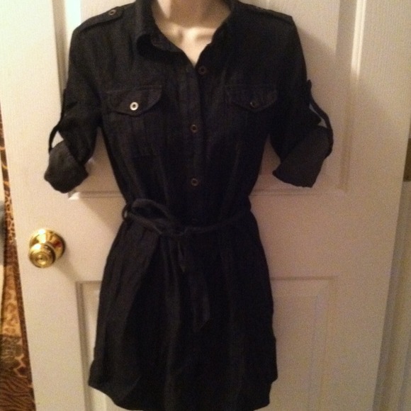 Denim mini dress