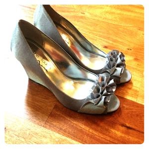 Price reduced!!! Silver platform dress shoes