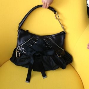 Christian Dior black ballet purse.