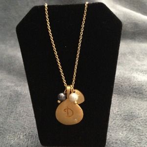 Initial D charm necklace