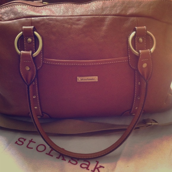 New Storksak Elizabeth bag in Camel