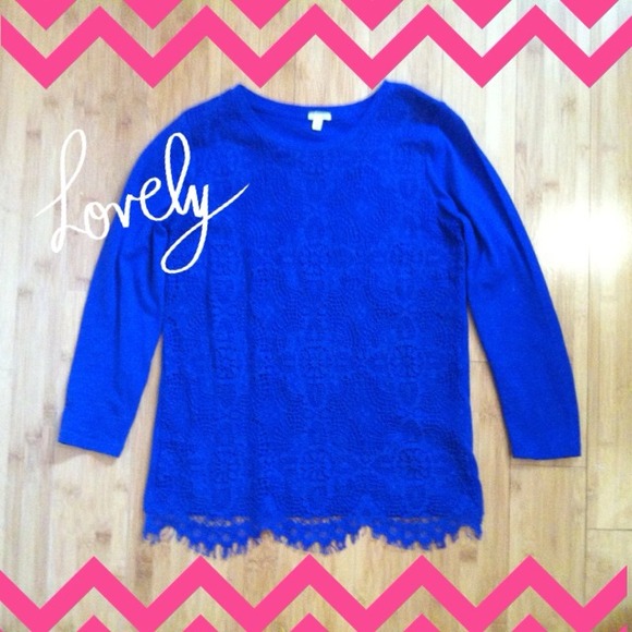 J. Crew Tops - J. Crew Lace Tee