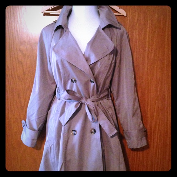 Cynthia Rowley pleated back trench coat