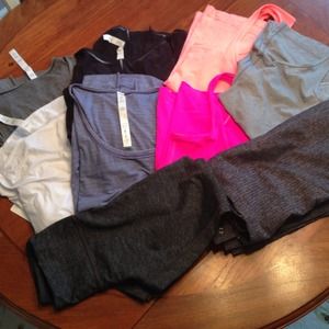 RESERVED BUNDLE!!! Lulu CRBs, WU crops, Scarf,etc