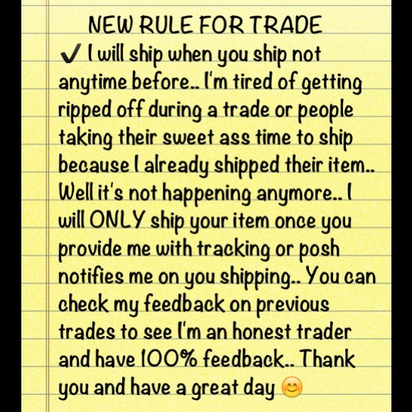 New rule for trading with me