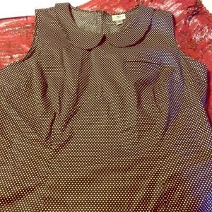 Sold Worthington Polka Dot Top With Peter Pan